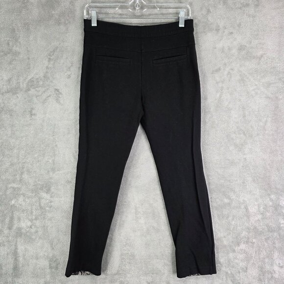 Women Chicos So Slimming Black & Lace Patterned Ankle Pants Slim Fit Size 00 - Picture 6 of 11